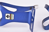 NOS Extra light weight Colnago labled ("pantographed") Ale puntapiedo in alluminio  #97/L.D. blue anodized aluminum alloy toe clip set from the 1980s