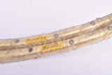 NOS golden anodized Fiamme Speedy Tubular Rim Set (Triathlon / Timetrail) 26" / 571mm (650) with 28 holes from the 1970s - 1980s