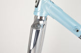 Rossin Super Record frame 49 cm (c-t) / 47.5 cm (c-c) with Columbus SLX Tubing in light blue and chrome