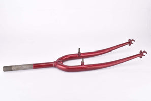 28" Dark Red Trekking Steel Fork with Eyelets for Fenders and Rack