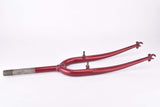 28" Dark Red Trekking Steel Fork with Eyelets for Fenders and Rack