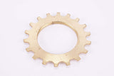NOS Shimano Dura-Ace #MF-7150 / #MF-7160 (#FA-100 / #FA-110) golden Cog threaded on inside (#BC47), 5-speed and 6-speed Freewheel Sprocket with 18 teeth #1241817 from the 1970s - 1980s