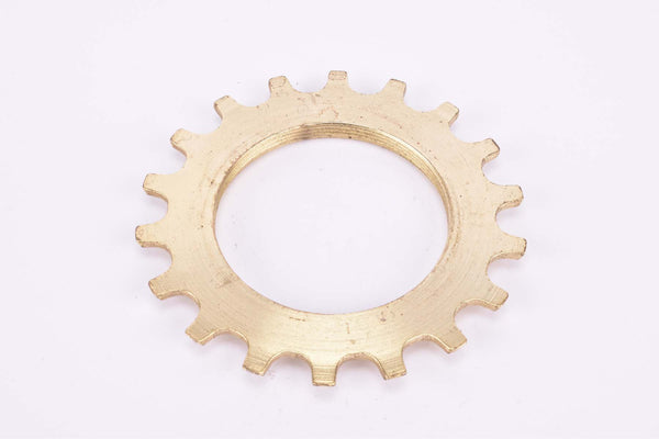 NOS Shimano Dura-Ace #MF-7150 / #MF-7160 (#FA-100 / #FA-110) golden Cog threaded on inside (#BC47), 5-speed and 6-speed Freewheel Sprocket with 18 teeth #1241817 from the 1970s - 1980s