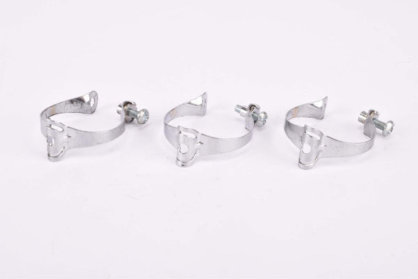 NOS drilled and sloted clamp on top tube cable guide clip set