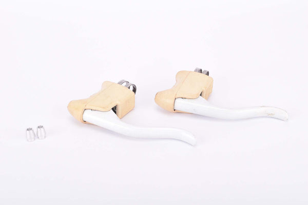 NOS non-Aero vintage style Brake lever set with white hoods