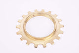 NOS Shimano Dura-Ace #MF-7150 / #MF-7160 (#FA-100 / #FA-110) golden Cog threaded on inside (#BC47), 5-speed and 6-speed Freewheel Sprocket with 18 teeth #1241817 from the 1970s - 1980s