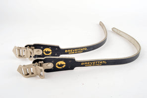 NEW Errebi Leather Toe Straps in black from the 1980s NOS