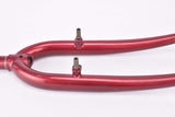 28" Dark Red Trekking Steel Fork with Eyelets for Fenders and Rack