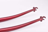 28" Dark Red Trekking Steel Fork with Eyelets for Fenders and Rack