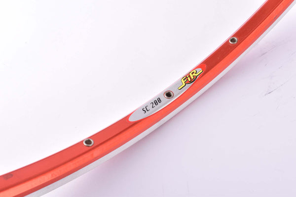 NOS Fir SC 200 red anodized single Clincher Rim in 28"/622mm (700C) with 24 holes