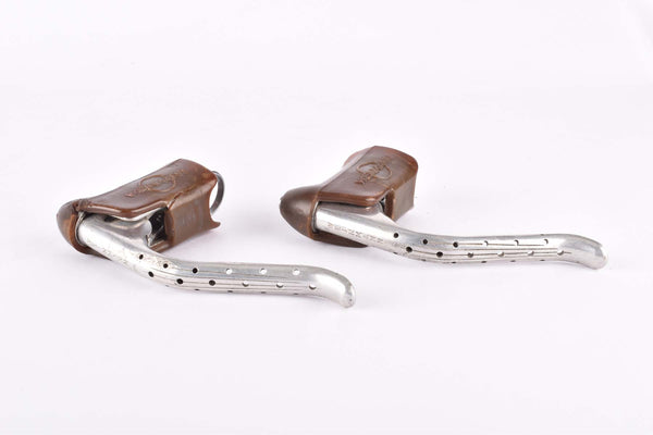 Weinmann AG 605 non-aero Brake lever set with brown hoods from the 1970s - 1980s