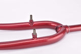 28" Dark Red Trekking Steel Fork with Eyelets for Fenders and Rack