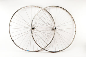 Wheelset with Super Champion Competition tubular rims and Campagnolo Gran Sport hubs from the 1970s