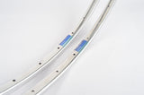 NOS Ambrosio 19 Extra silver polished clincher Rimset (2 rims) 700c/622mm with 32 holes from the 1980s