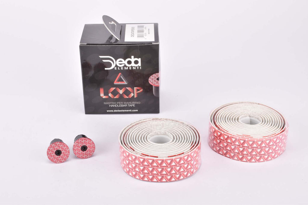 Deda Loop #DEDATAPE605 white and red handlebar tape –