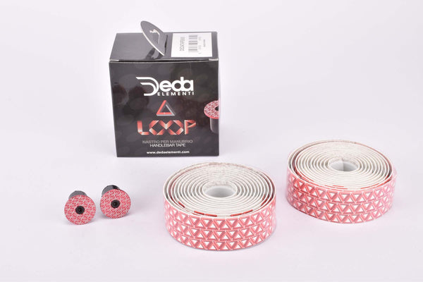 Deda Loop #DEDATAPE605 white and red handlebar tape
