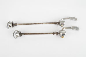Campagnolo quick release set Record and Super Record, #1001/3 and #1006/8x6 front and rear Skewer from the 1970s - 80s