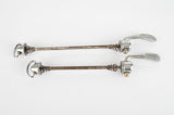Campagnolo quick release set Record and Super Record, #1001/3 and #1006/8x6 front and rear Skewer from the 1970s - 80s