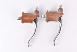 Rare Modolo Steel non-aero brake lever set with brown hoods from the 1950s - new bike take off