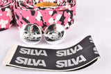 NOS Silva Cork dappled handlebar tape in pink/white/black from the 1980s