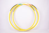 NOS Rigida DP 22 Ultimate Power (UP) Yellow high profile aero MTB Clincher Rim Set in 26"/559x16mm with 32 holes from the 1980s - 2000s