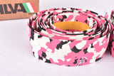 NOS Silva Cork dappled handlebar tape in pink/white/black from the 1980s