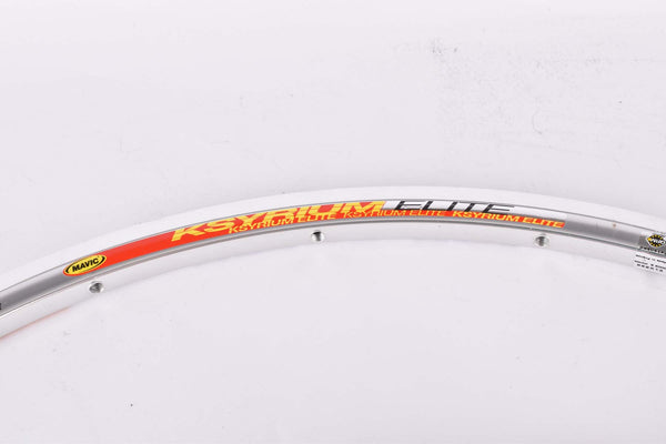 NOS silver Mavic Ksyrium Elite QRM+ tubeless single front rim in 28"/622mm with 18 holes