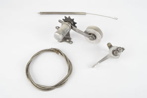 NOS Cross Rear Derailleur, with shifter, cable and spring from the 1920s - 40s