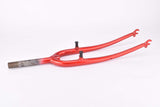 NOS 28" Red Trekking Steel Fork with Eyelets for Fenders, Rack and Low Rider