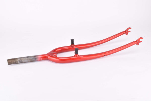 NOS 28" Red Trekking Steel Fork with Eyelets for Fenders, Rack and Low Rider