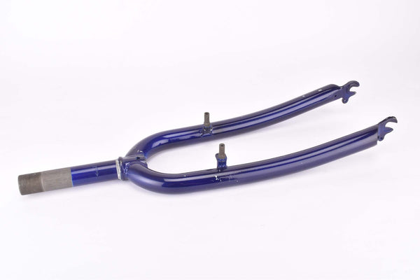26" Dark Blue MTB Steel Fork with Eyelets for Fenders