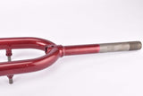 28" Dark Red Trekking Steel Fork with Eyelets for Fenders and Rack