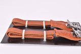 VeloOrange Leather Toe Straps, Honey and Brown