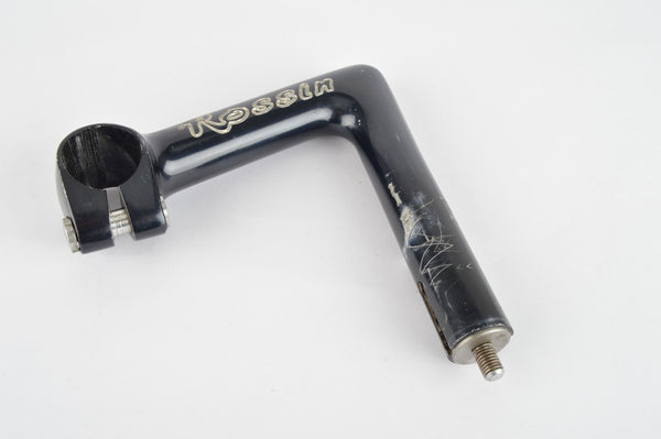 Cinelli 1A black anodized stem Rossin panto in size 115mm with 26.4mm bar clamp size