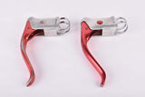 Weinmann AG De Luxe red anodized patent non-aero Brake lever set from the 1950s