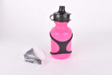 NOS neon pink Day Luen small "mini" water bottle and black water bottle cage