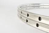NOS Nisi silver Tubular Rimset (2 rims) 650C/571mm with 36 holes from the 1980s