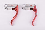Weinmann AG De Luxe red anodized patent non-aero Brake lever set from the 1950s