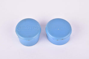 Blue Benotto handlebar end plugs