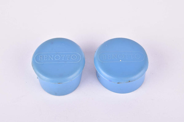 Blue Benotto handlebar end plugs