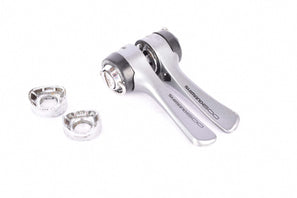 Shimano 600 Ultegra #SL-6400 braze-on 7-speed gear lever shifter set from the 1980s - 1990s