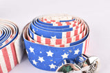 NOS Silva Cork Stars and Stripes handlebar tape in white/blue/red from the 1980s