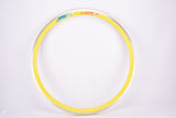 NOS Rigida DP 22 Ultimate Power (UP) Yellow high profile aero MTB Clincher single Rim in 26"/559x16mm with 32 holes from the 1980s - 2000s