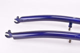 26" Dark Blue MTB Steel Fork with Eyelets for Fenders