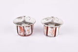 Silver Cinelli winged logo handlebar end plugs