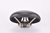 NOS black Raleigh labled saddle made by Gallet, with original seatpost clamp