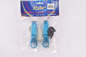NOS blue anodized rito MTB handle bar ends