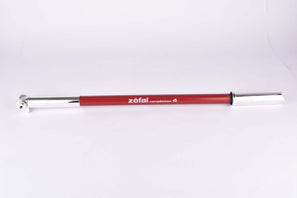 NOS Zefal Competition 4 red/chrome bike pump in 520-560mm for SV-Valve (presta valve/scalverand Ventil)