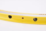 NOS Rigida DP 18 UP Yellow high profile aero Clincher single Rim in 28"/622x13mm (700-13C) with 32 holes from the 1980s - 2000s