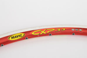 NOS Mavic CXP 33 Single Clincher Rim, 28inch / 622 x 15mm, with 36 holes in red